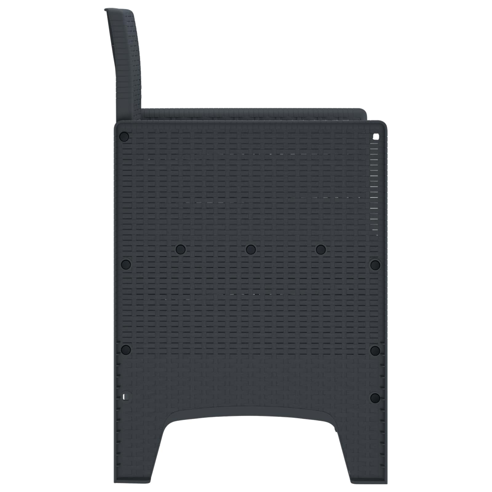 Silla de Jardín 2 pcs Antracita 53 x 49 x 85 cm Polipropileno