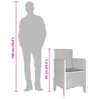 Silla de Jardín 2 pcs Antracita 53 x 49 x 85 cm Polipropileno