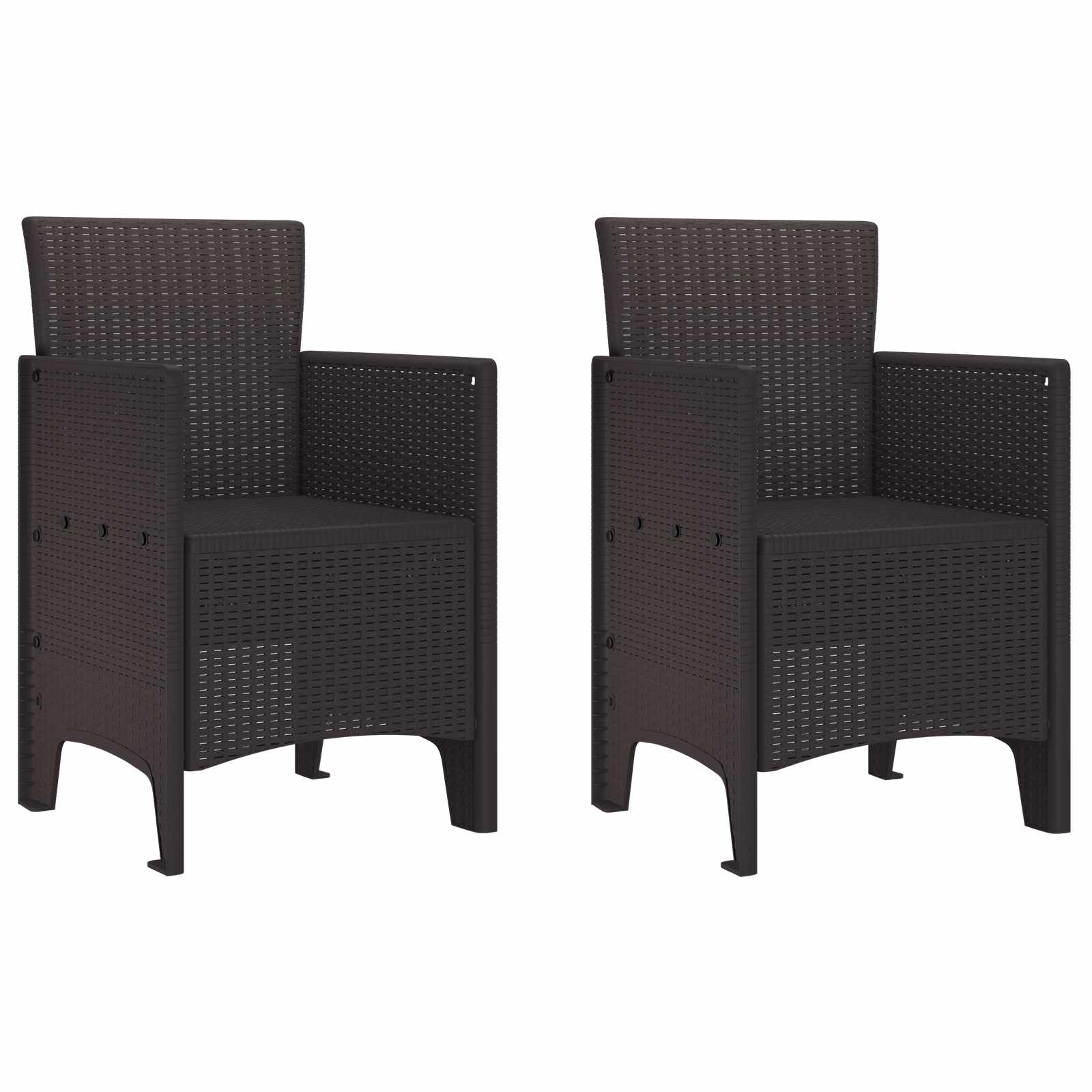 Silla de Jardín 2 pcs Antracita 53 x 49 x 85 cm Polipropileno