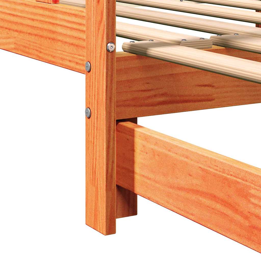 Cama abatible de día Marrón cera 193.5 x 184 x 66 cm