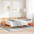 Cama abatible de día Marrón cera 193.5 x 184 x 66 cm