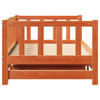 Cama abatible de día Marrón cera 193.5 x 184 x 66 cm