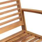 Conjunto de sofás de jardín 3 pcs Natural Madera de teca maciza