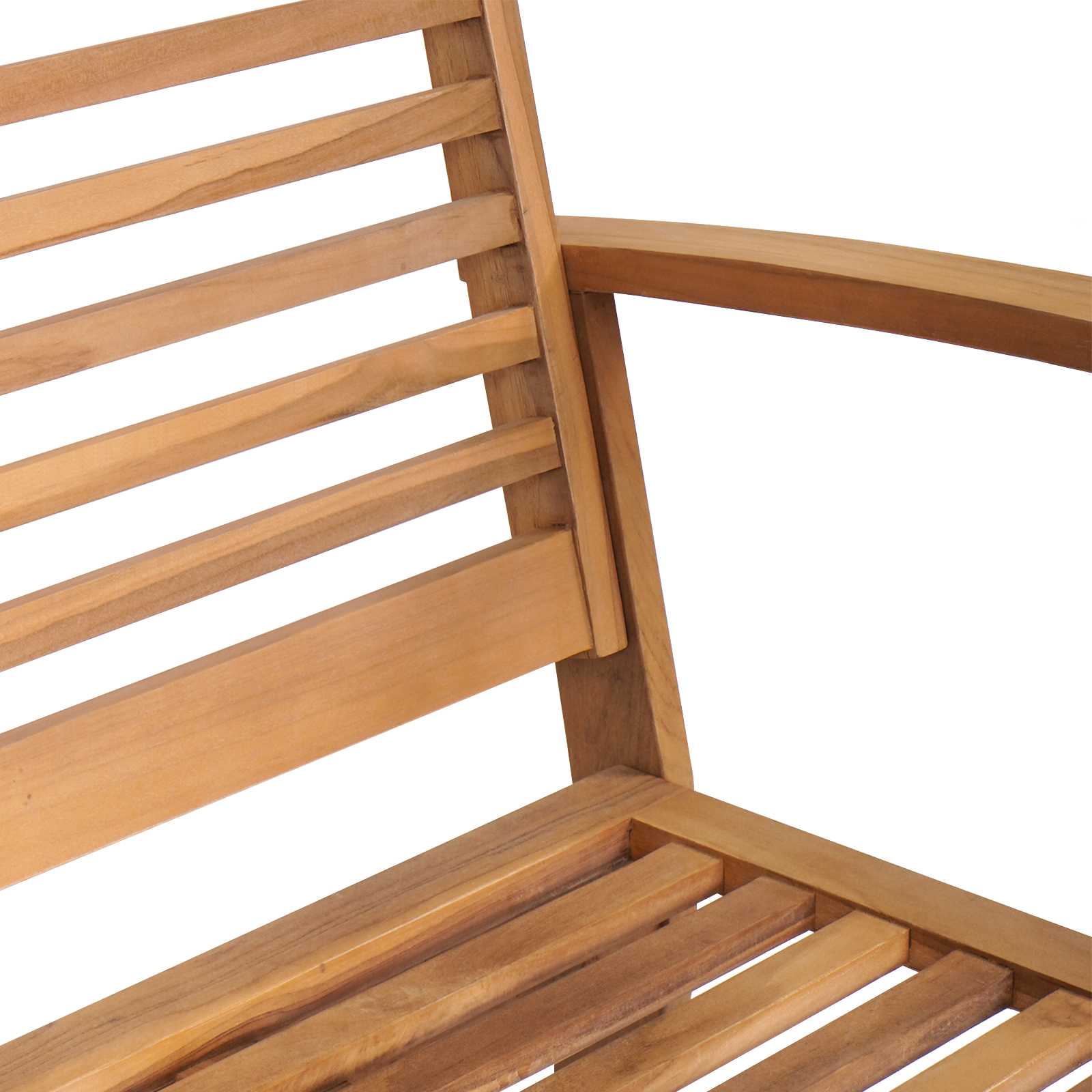 Conjunto de sofás de jardín 3 pcs Natural Madera de teca maciza