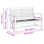 Conjunto de sofás de jardín 3 pcs Natural Madera de teca maciza