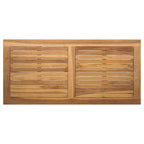 Conjunto de sofás de jardín 3 pcs Natural Madera de teca maciza