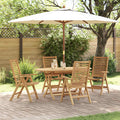 Conjunto de Comedor de Jardín 5 pcs Marrón