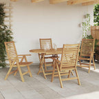 Conjunto de Comedor de Jardín 5 pcs Marrón