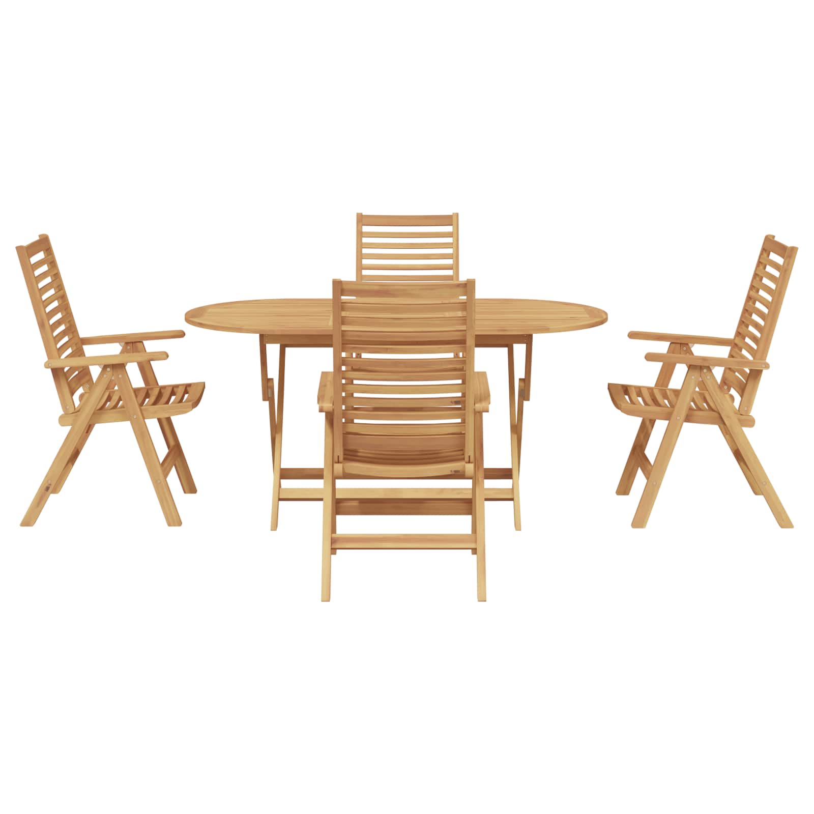 Conjunto de Comedor de Jardín 5 pcs Marrón