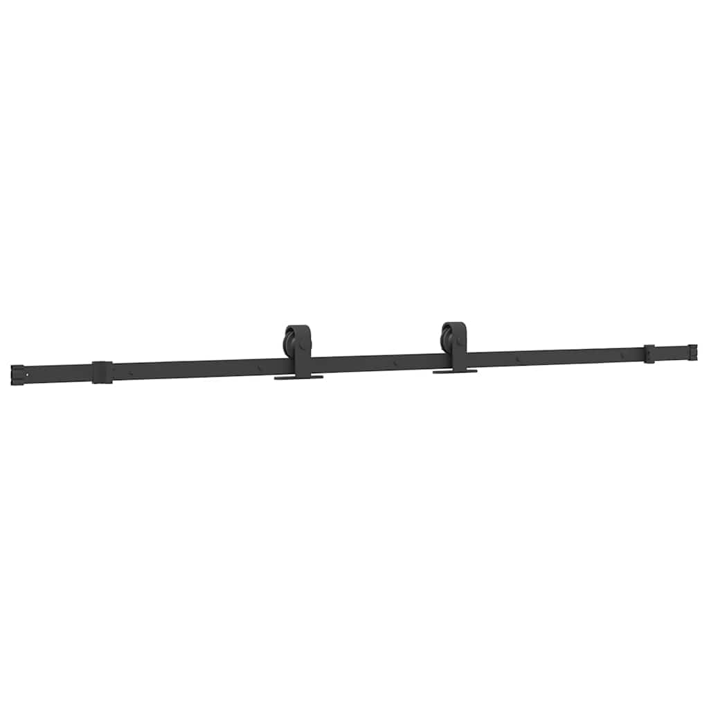 Puerta corredera con herrajes negro 102x205 cm ESG vidrio