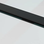 Puerta corredera con herrajes negro 102x205 cm ESG vidrio