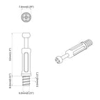 Tornillo de Cerradura de Cajón 12 pcs Plata y Negro M6 x 40 mm