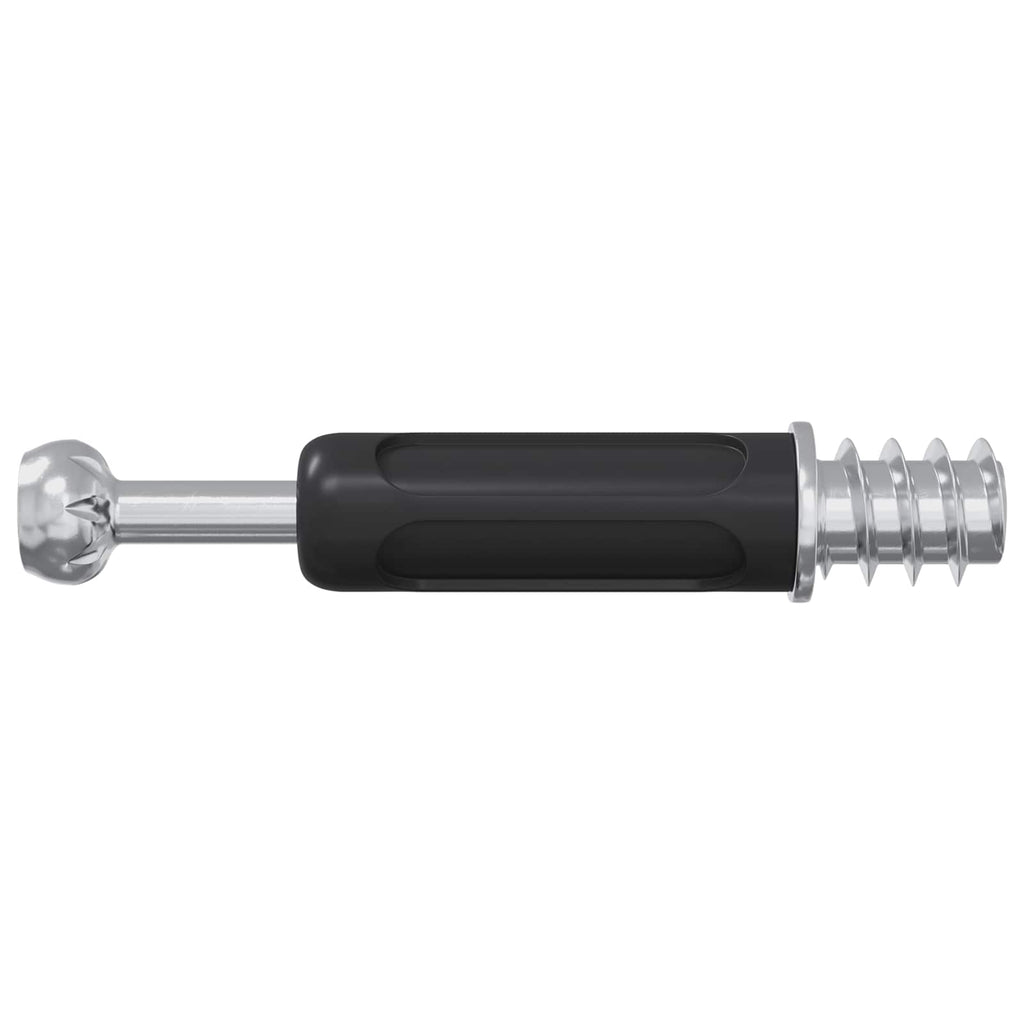 Tornillo de Cerradura de Cajón 12 pcs Plata y Negro M6 x 40 mm