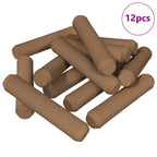 Dowel de madera 12 pcs Marrón Ø 8 x 35 mm Madera maciza