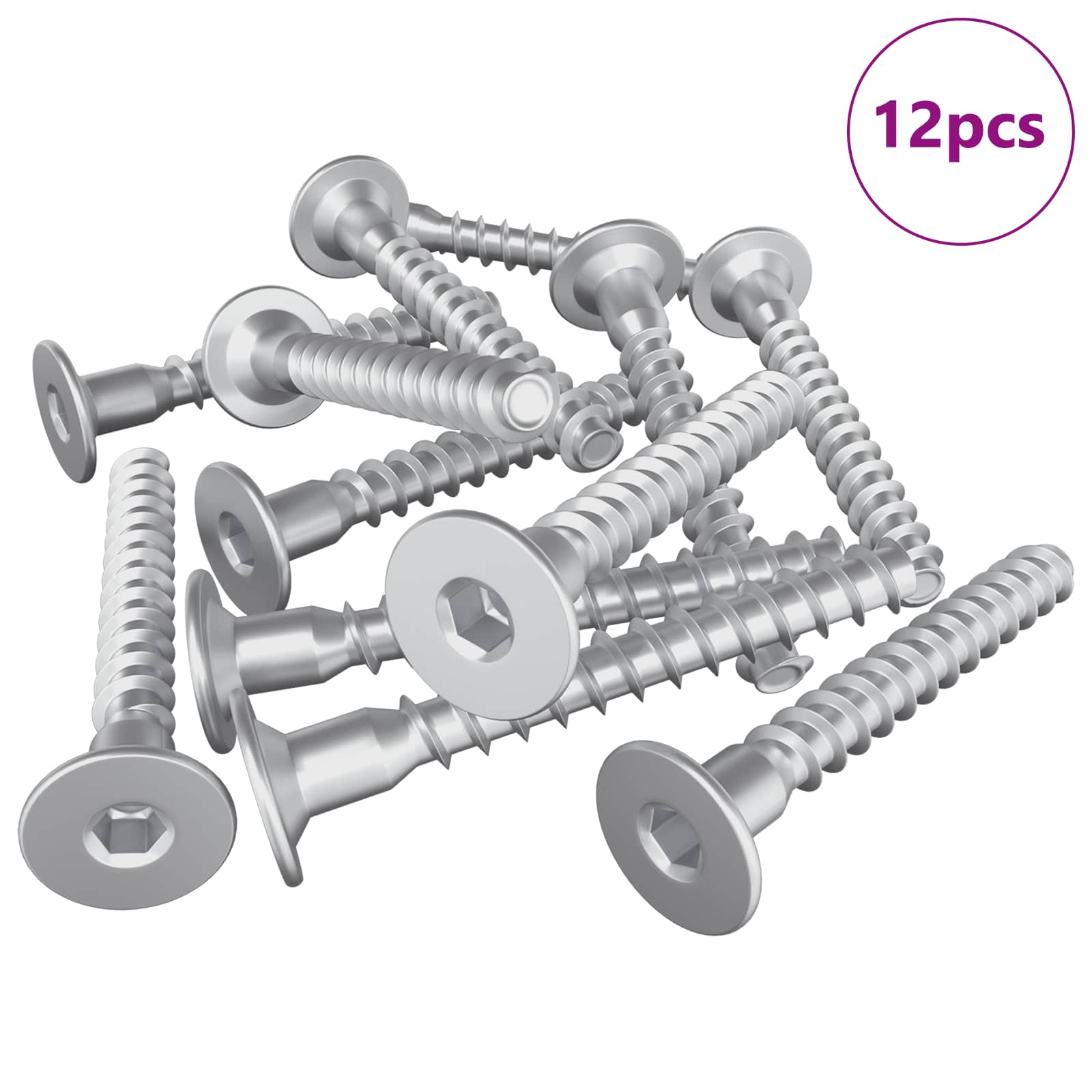 Tornillos Confirmat 12 pcs Plateado Ø5 x 40 mm Metal
