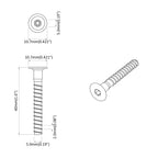 Tornillos Confirmat 12 pcs Plateado Ø5 x 40 mm Metal