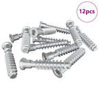 Tornillo de cabeza cap 12 pcs Plateado M7 x 40 mm Acero