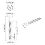 Tornillos de Madera 12 pcs Plateado M6 x 70 mm Acero