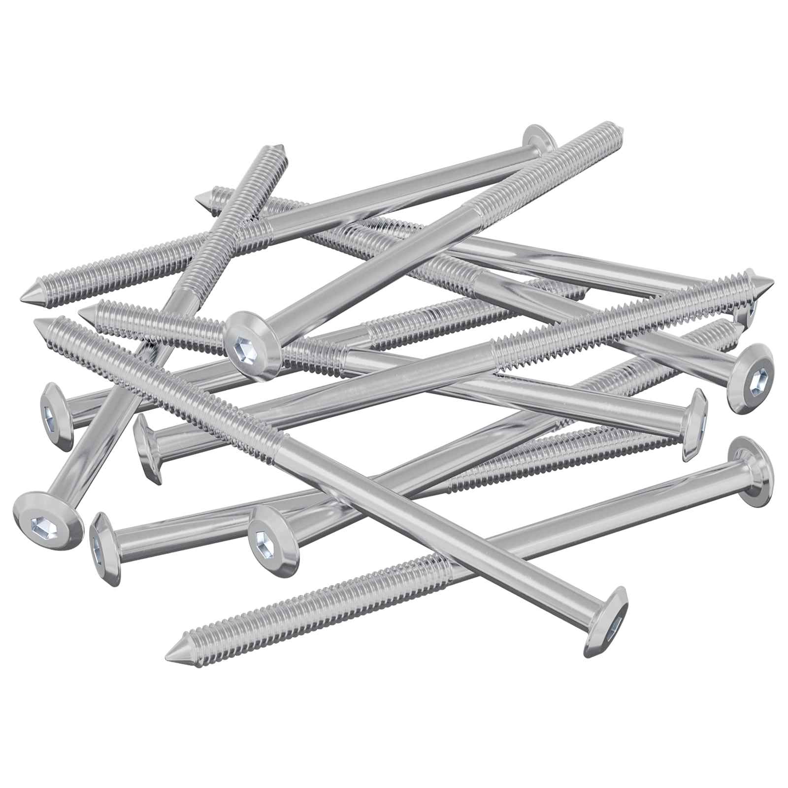 Tornillos de Muebles 1000 pcs Plateado Acero
