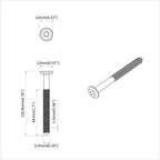 Tornillo 1000 pcs Plateado M6 x 100 mm Acero