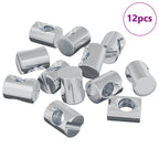Tuercas de barril 12 pcs Plateado M6 x 13 mm Metal