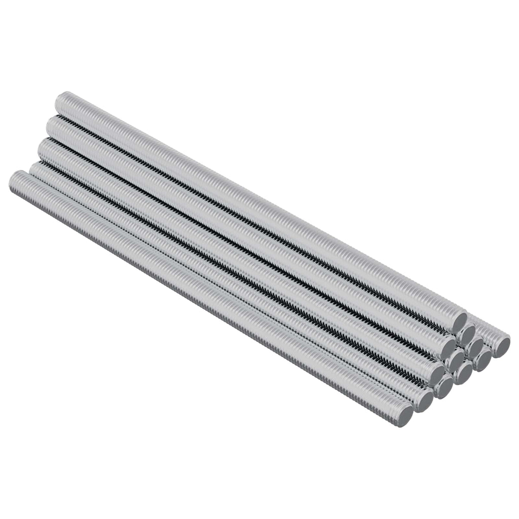 Barras roscadas 12 pcs Plateado M6 x 120 mm Metal