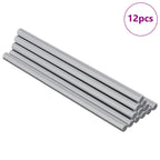 Barras roscadas 12 pcs Plateado M6 x 120 mm Metal