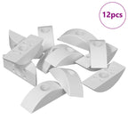 Arandela en forma de media luna 12 pcs Blanco M6 Polipropileno