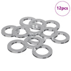 Arandelas 12 pcs Plateado 10 x 10 x 1,2 mm Hierro