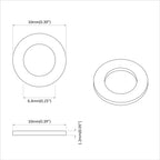 Arandelas 12 pcs Plateado 10 x 10 x 1,2 mm Hierro
