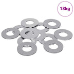 Arandelas 11842 pcs Plateado Hierro