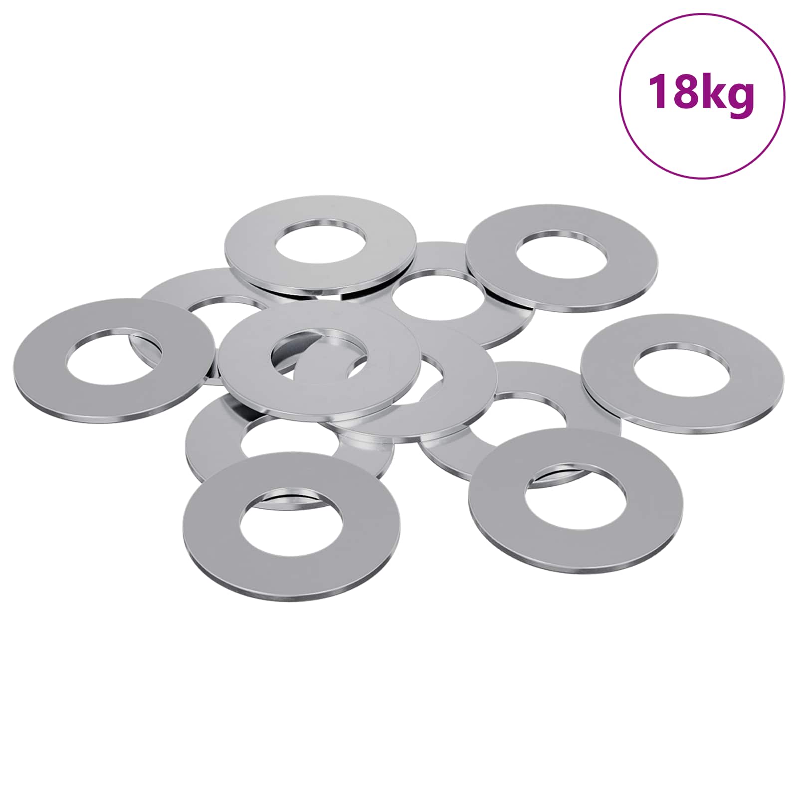 Arandelas 11842 pcs Plateado Hierro