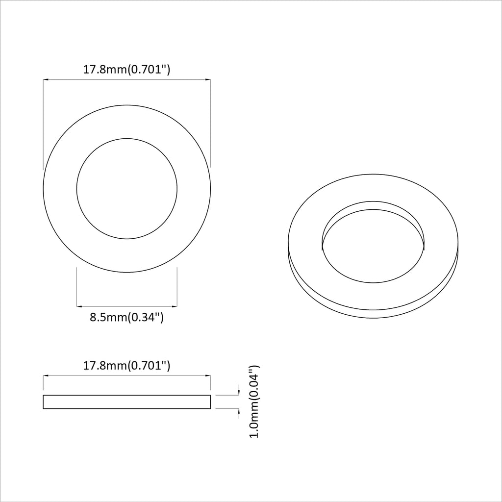 Arandelas 11842 pcs Plateado Hierro
