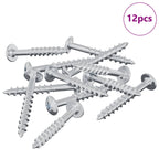 Tornillo 12 pcs Plateado 9,8 x 35 mm Hierro