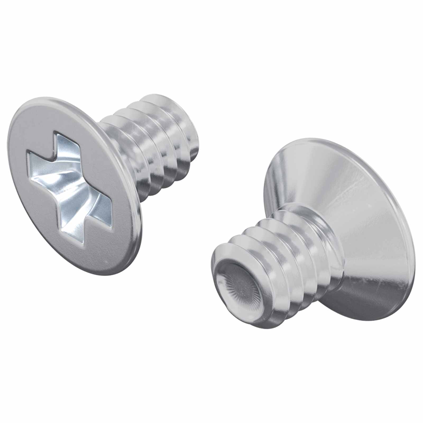 Tornillos de Cabeza Avellanada 2 pcs Plateado M4 x 6 mm Acero