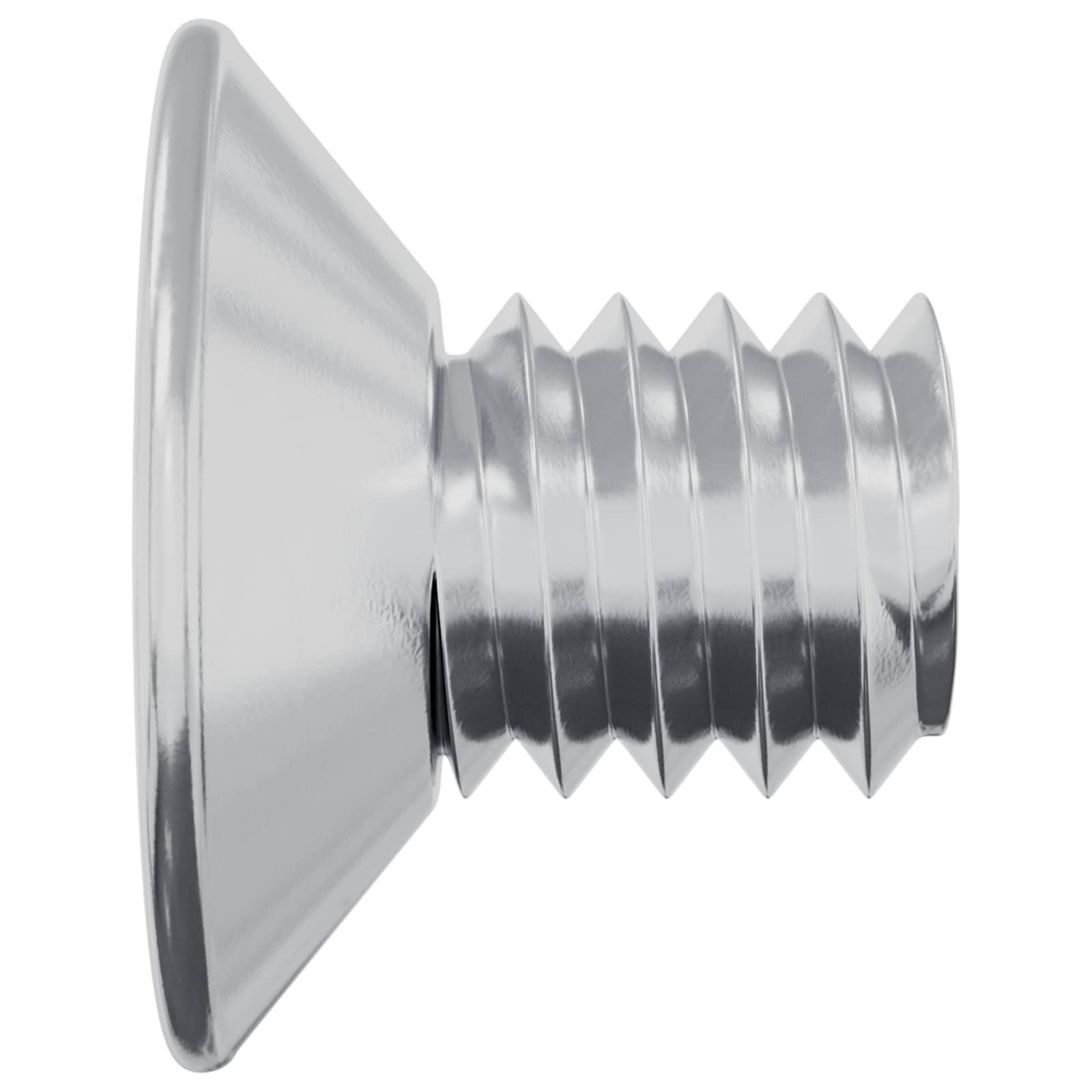 Tornillos de Cabeza Avellanada 2 pcs Plateado M4 x 6 mm Acero