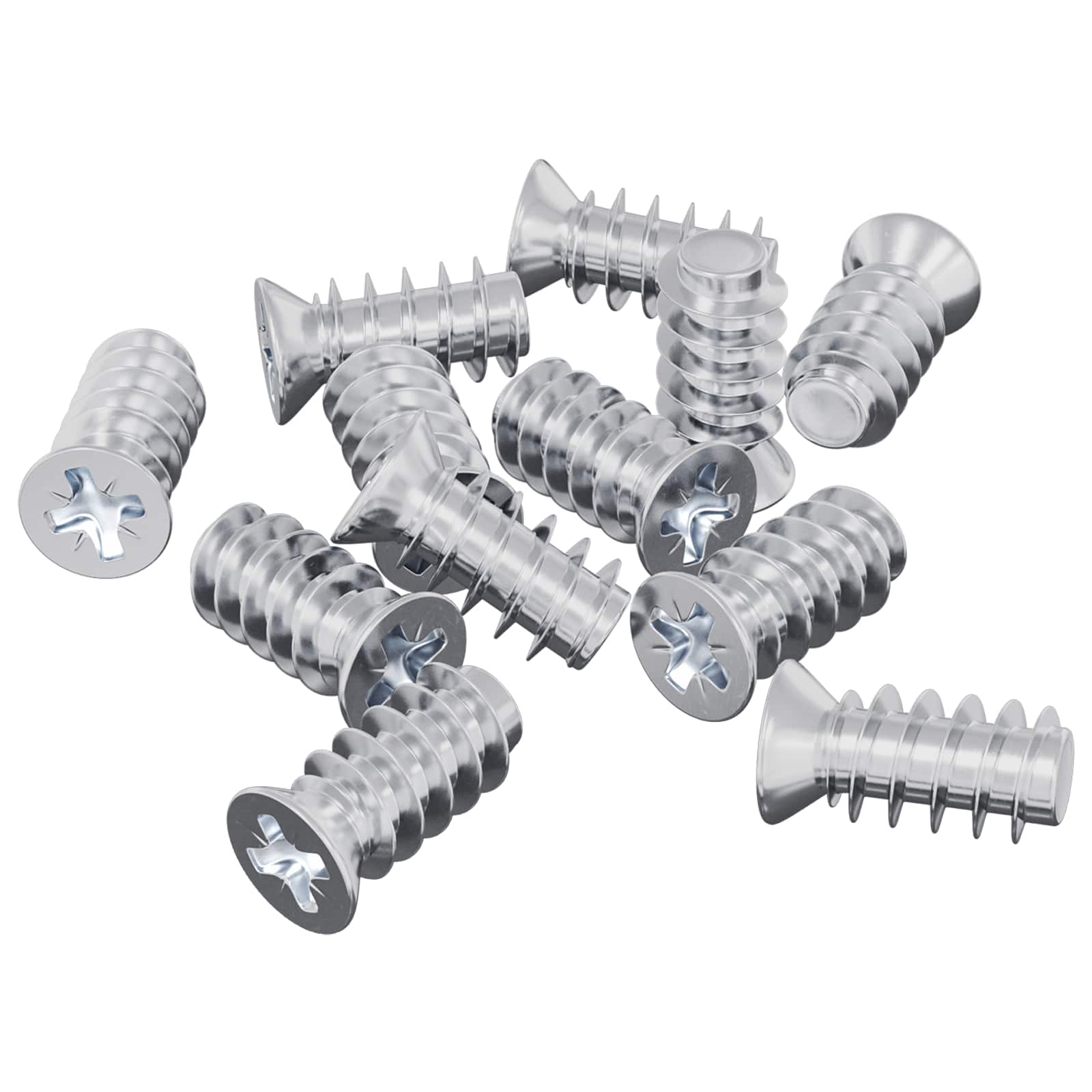 Tornillo 10909 pcs Plateado M6 x 12 mm Hierro