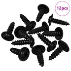 Clavo autorroscante 12 pcs Negro 3,5 x 12 mm Hierro