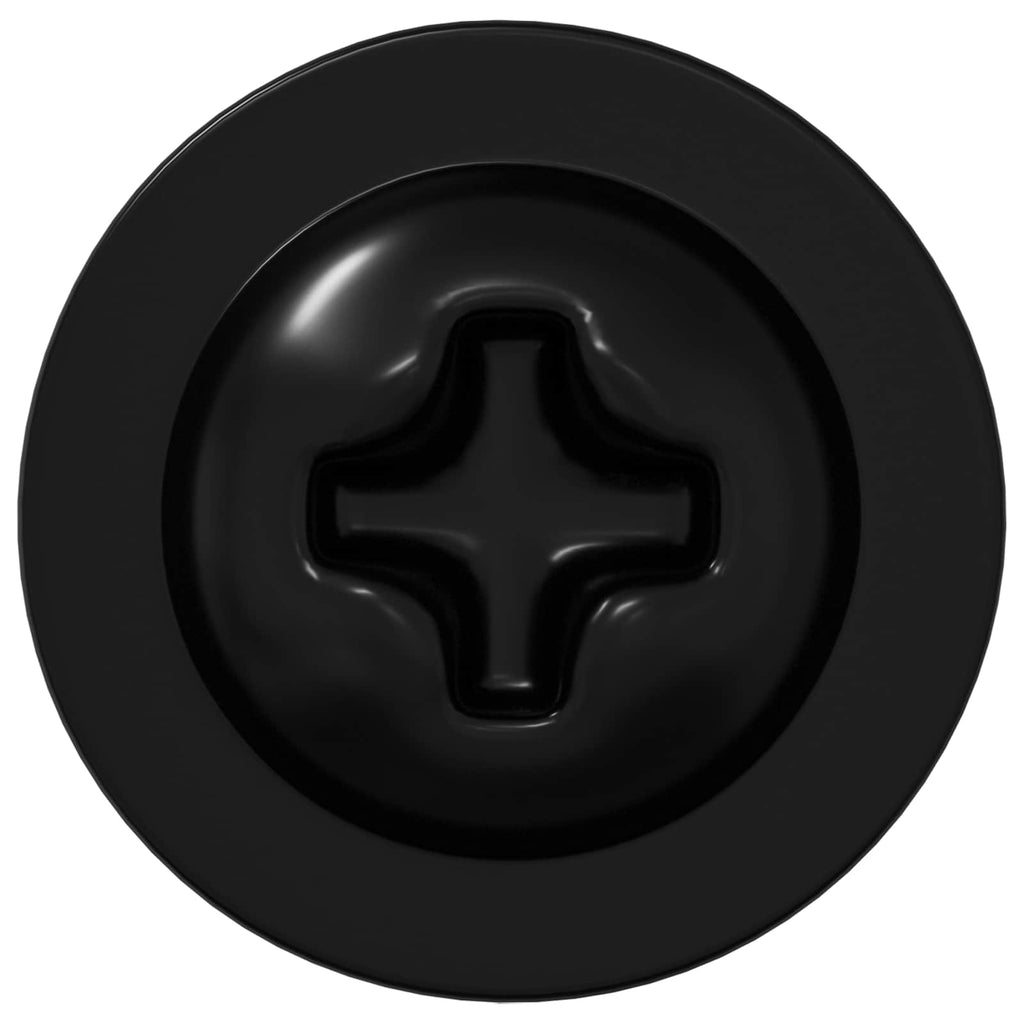 Clavo autorroscante 12 pcs Negro 3,5 x 12 mm Hierro