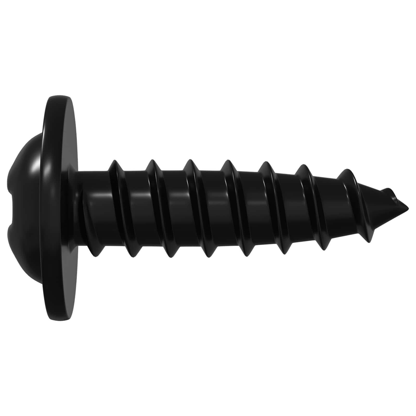 Clavo autorroscante 12 pcs Negro 3,5 x 12 mm Hierro