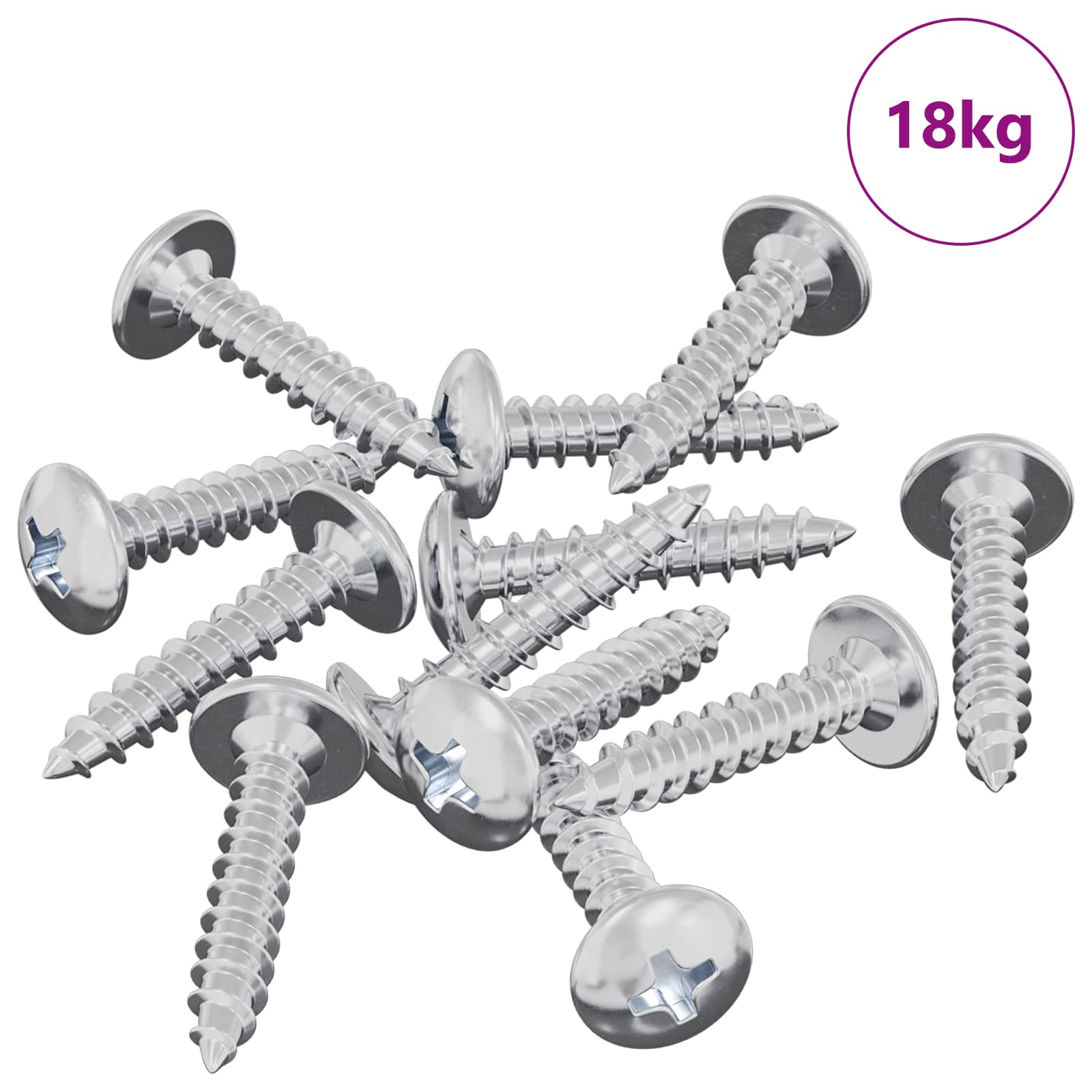Clavo autorroscante 10976 pcs Recubierto de zinc Acero