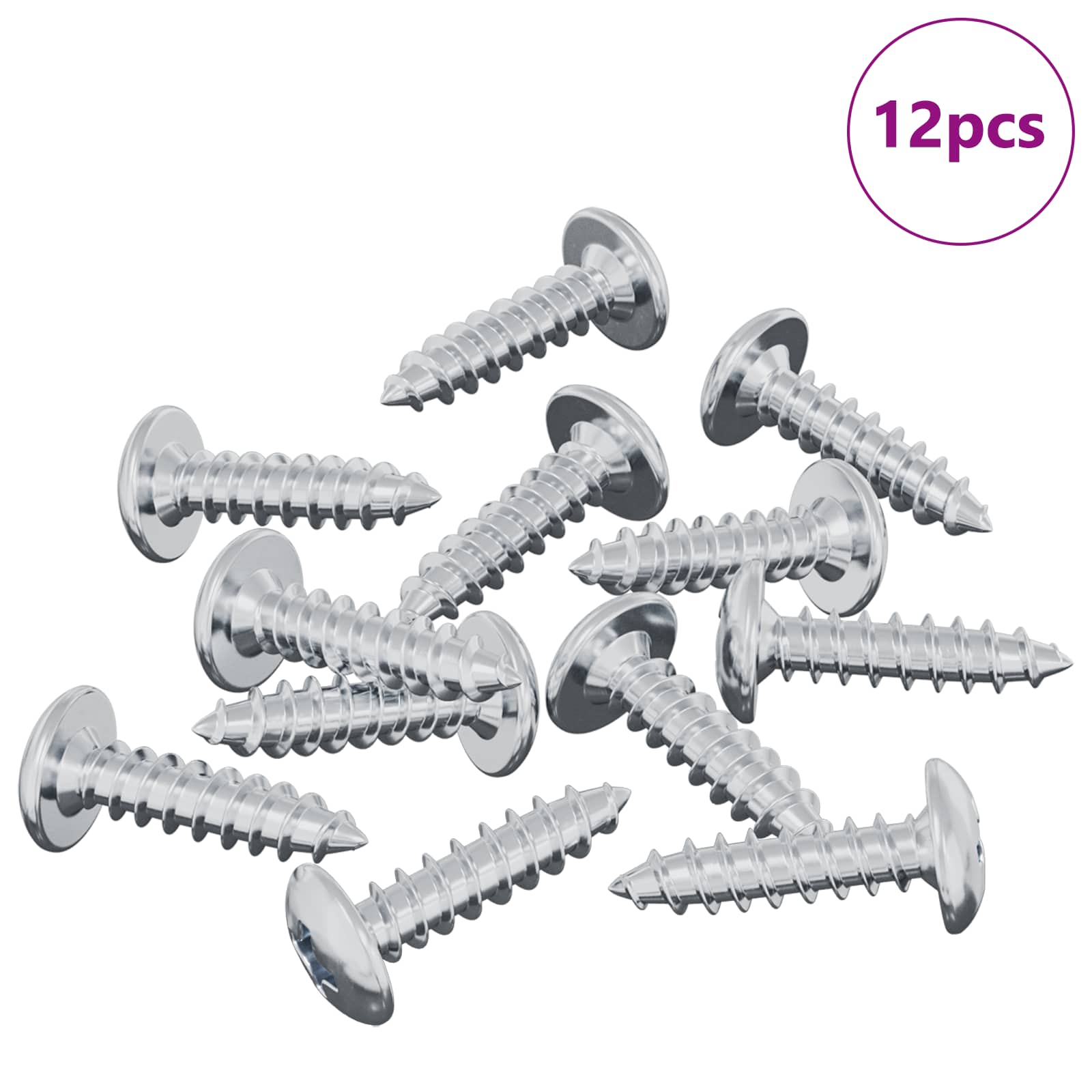 Tornillo 12 pcs Plateado M4 x 16 mm Acero