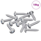 Tornillos de Madera 10976 pcs Plateado Acero