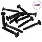 Tornillo de Cabeza de Capuchón de Enchufe 12 pcs Negro Hierro