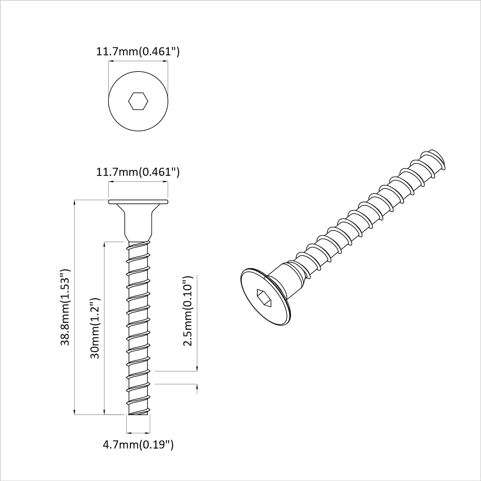 Tornillo de Cabeza de Capuchón de Enchufe 12 pcs Negro Hierro
