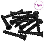 Tornillo de Cabeza de Capuchón de Enchufe 12 pcs Negro Hierro