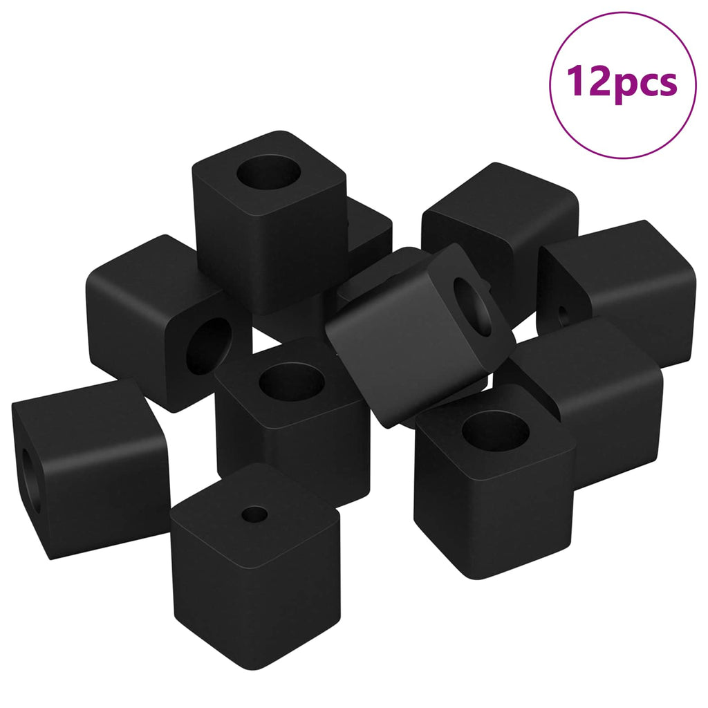 Sujeta Cajón 12 pcs Negro 15 x 15 x 15mm Copólímero PP