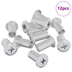 Tuerca de Bloqueo 12 pcs Níquel M6 x 15 mm Acero