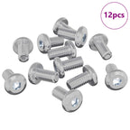 Tornillo de Bloqueo Liso 12 pcs Plateado M6 x 12 mm Acero