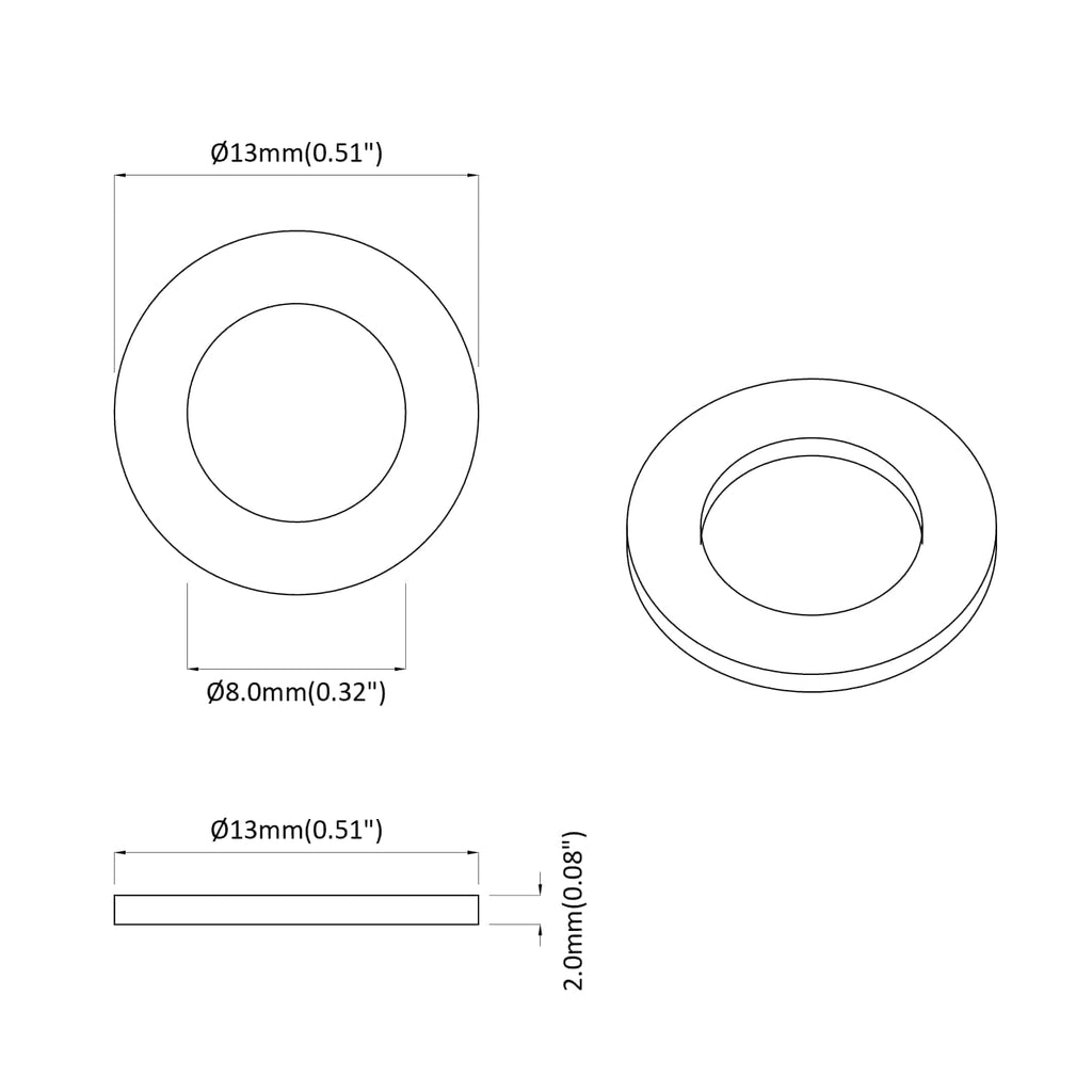 Arandela de Resorte 12 pcs 13 x 1 mm Hierro